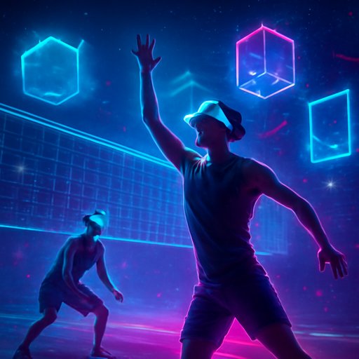 nbajee app ভলিবল কোর্টে ব্লক করার দৃশ্য